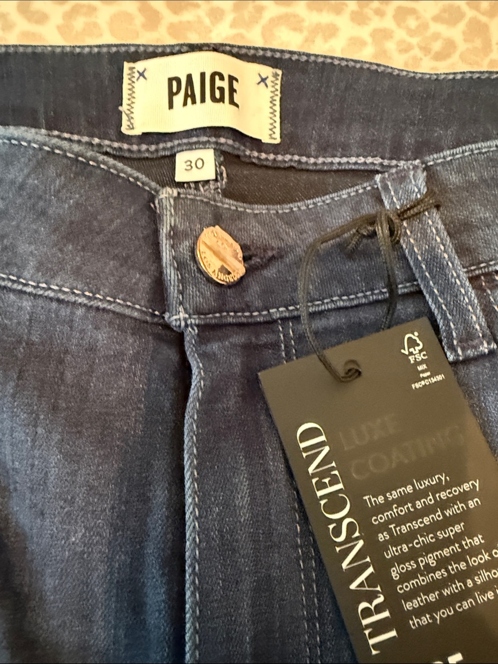 PAIGE Navy Wide-Leg Flare Jeans Paige Denim - Picture 2 of 5